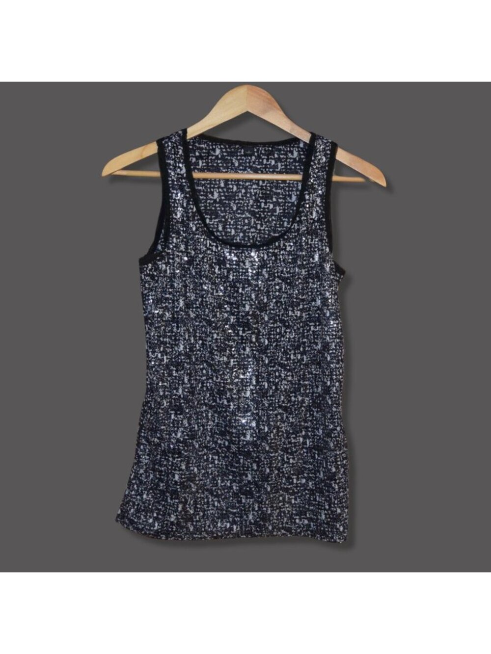 Ann Taylor Women's Sz S Sequin Front Tank Top Blouse
